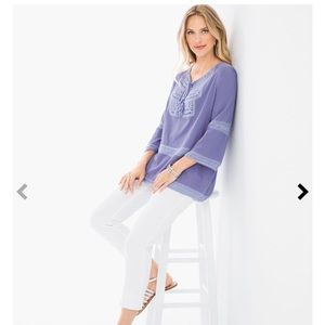 NWOT Chico’s Woven Accents Pullover